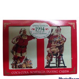 Vintage 1994 Limited Christmas edition Coca Cola playing cards sealed